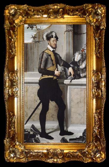 framed  Giovanni Battista Moroni Portrait of a Gentleman, ta009-2